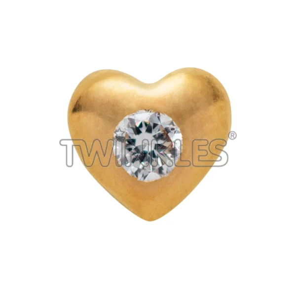 heart w diamond tooth gem