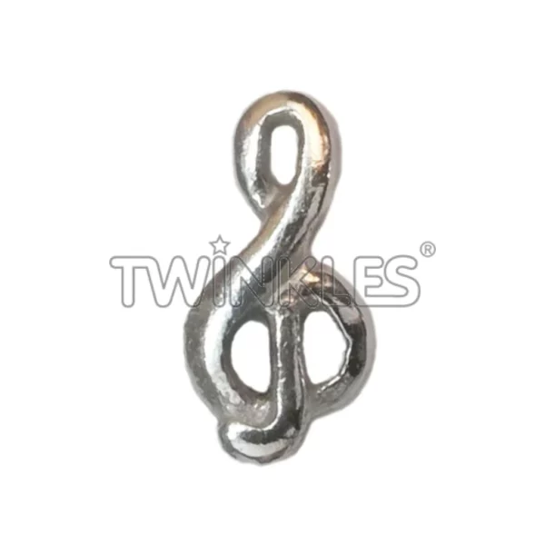 treble clef white gold tooth gem